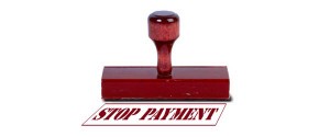 stop cheque payment