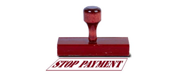 Request letter for Cheque stop payment