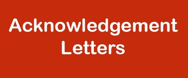 Sample letter format for payment acknowledgement